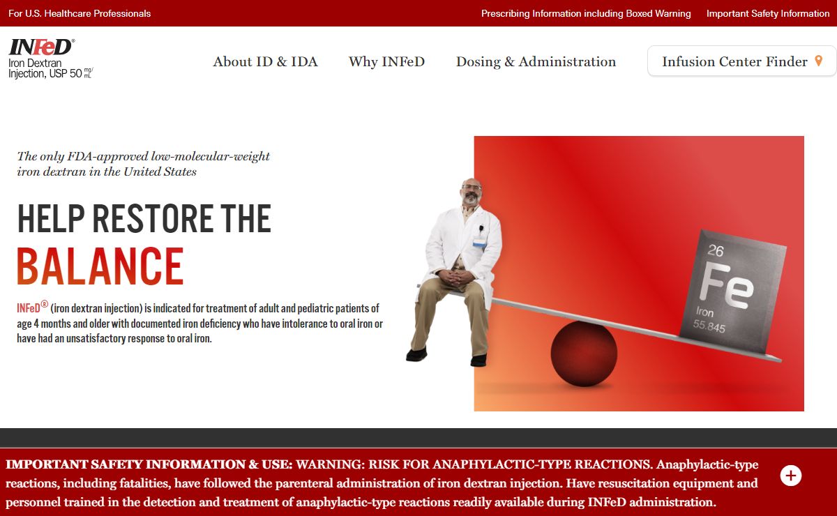 Homepage | INFeD® (iron dextran injection)