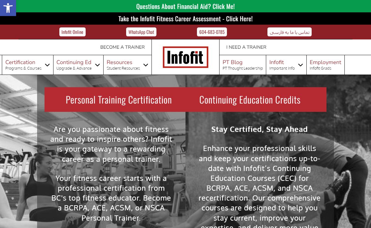 How to become a certified personal trainer with Infofit.