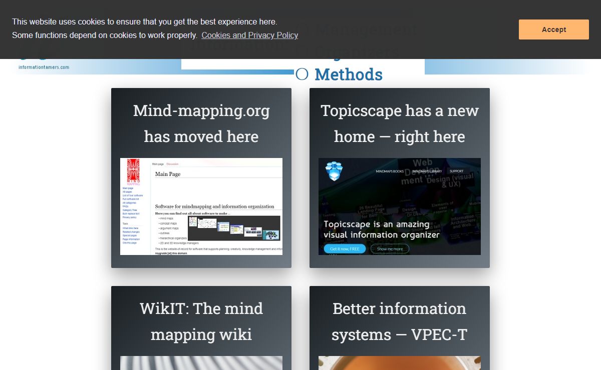 Taming Information - Information organizers, information management and methods