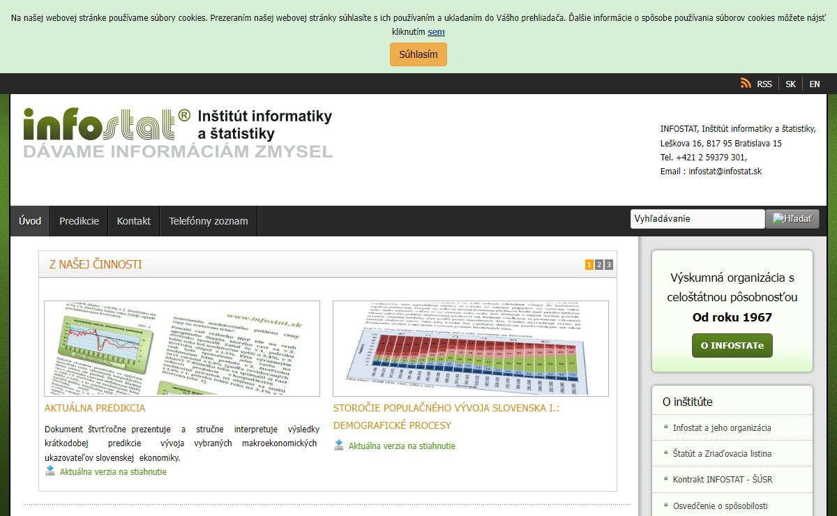 INFOSTAT SK - Úvod