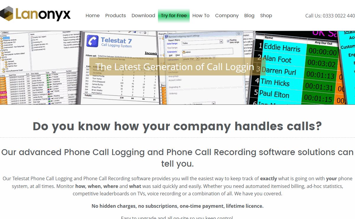 Call Logging Software & Call Recording Software | Lanonyx