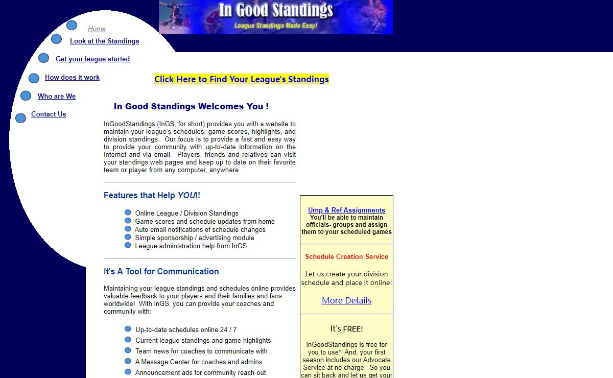 League Standings, Schedules, Scores and News Made Easy