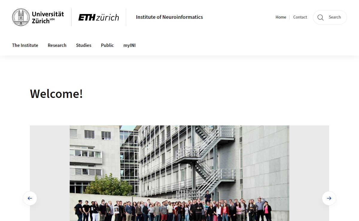 Welcome! | Institute of Neuroinformatics | UZH