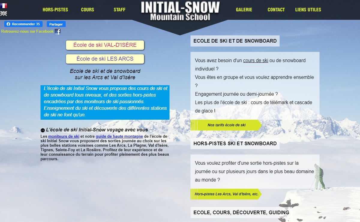 Ecole de ski et de snowboard sur les stations de ski Les Arcs et Val d'Isère