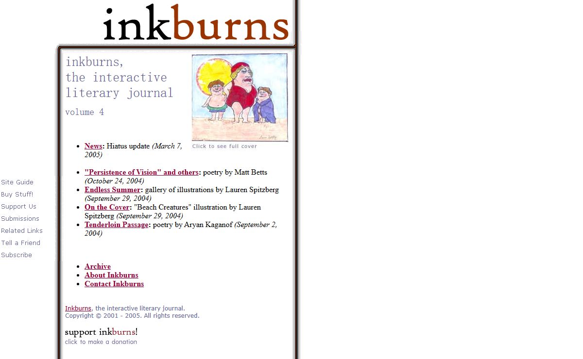 Inkburns, the online literary journal