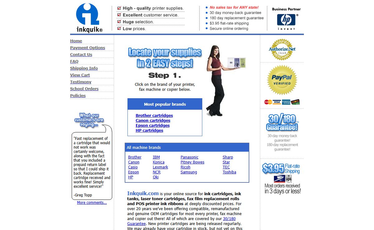 Printer Ink Cartridges | Toner Cartridges | Shipped Fast | No Sales Tax - Inkquik.com