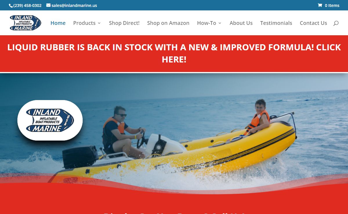 Inland Marine – Sealant, rubber coatings and paints for inflatable boats and toys