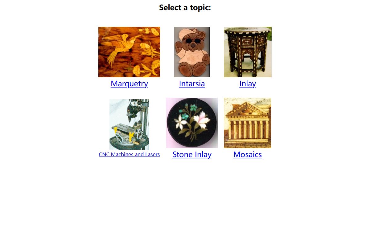 INLAY.COM home of wood marquetry info, intarsia pics, inlay images, pietre dure inlay stone work