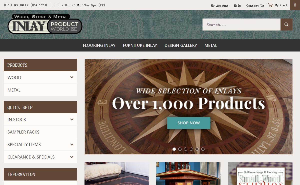 Welcome to Inlay Product World, the largest supplier of stock and custom inlay products.