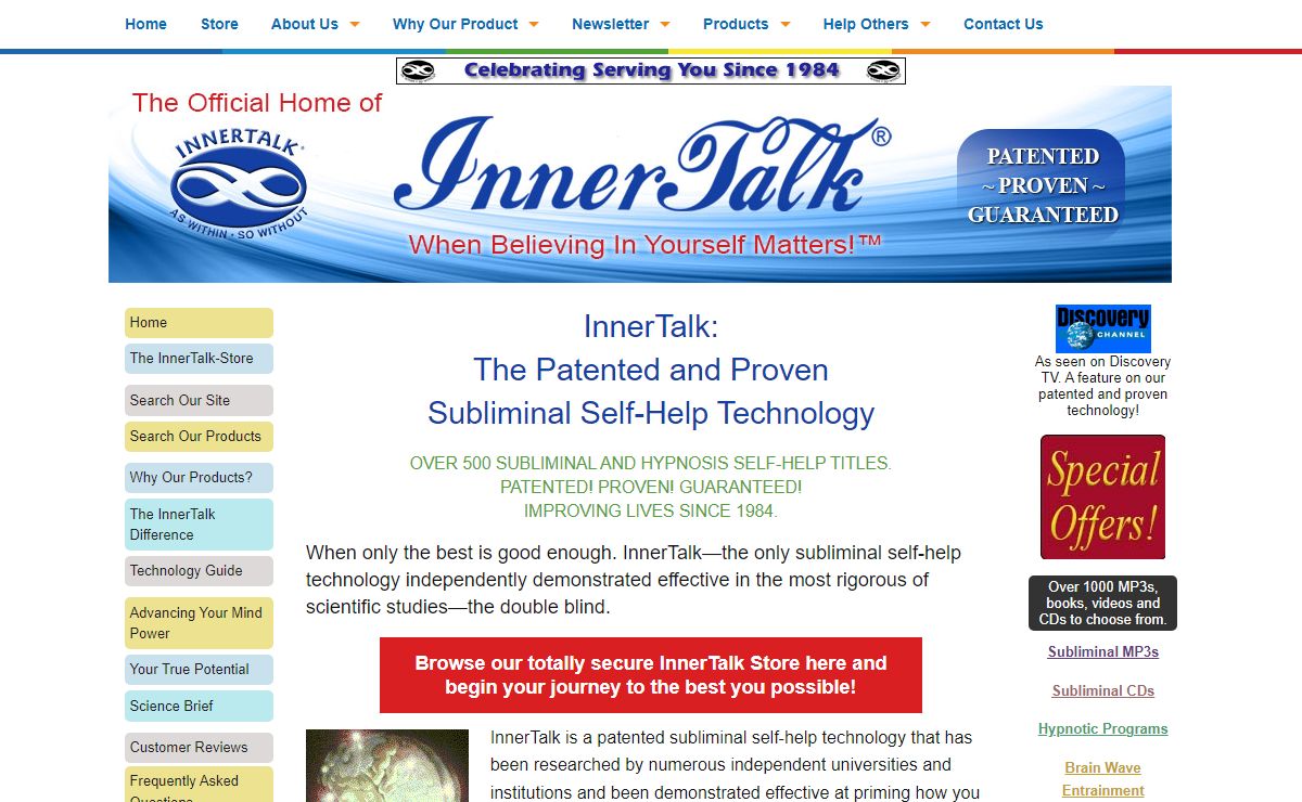 InnerTalk - Subliminal and Hypnosis Programs
