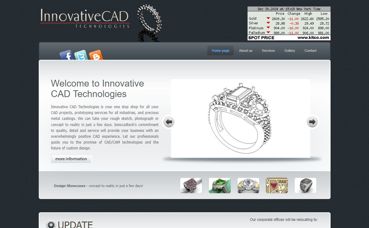 Innovative CAD Technologies - Computer Aided Design, Rapid Prototyping, Precious Metal Casting, Exceptional Service