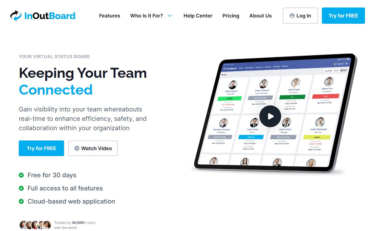 InOutBoard.com | Employee Status Board Tracking Software