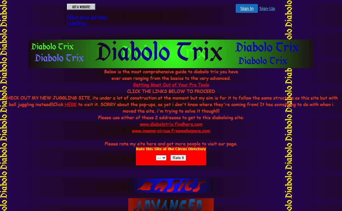 Diabolo Page Mega Tricks