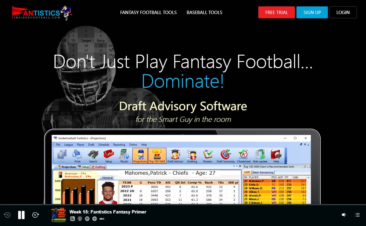 Fantasy Football 2024 | Draft Software, Rankings, Cheat Sheets
