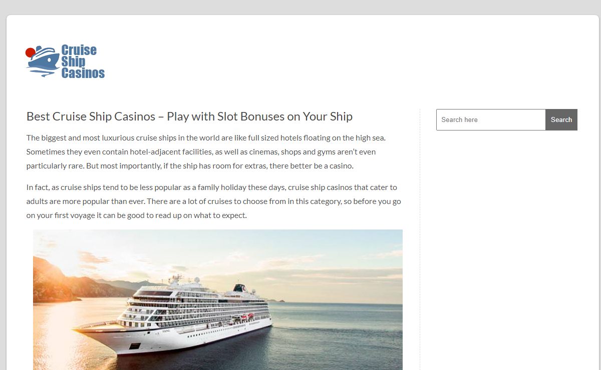 Cruise Ship Casinos - Play with Slot Bonuses on Your Ship | Insight-Marine