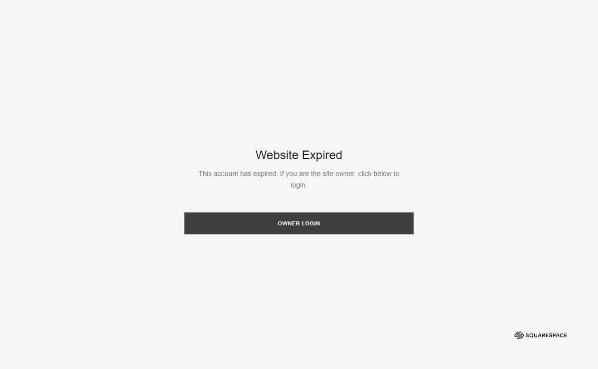 Squarespace - Website Expired