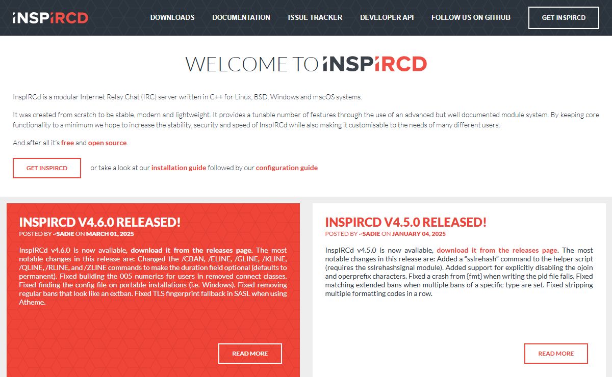 InspIRCd - The Stable, High-Performance and Modular IRCd