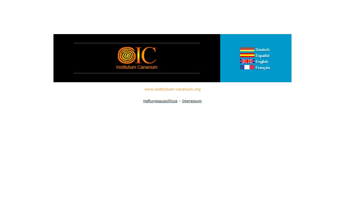 INSTITUTUM CANARIUM - Welcome