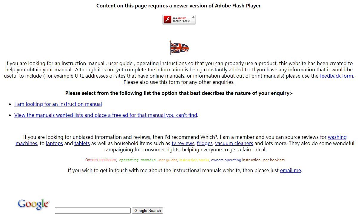 Instruction Manuals UK user guides operating instructions owners handbooks