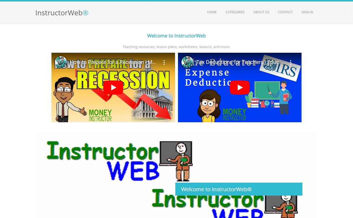 InstructorWeb - Teaching Lessons, Worksheets, Lesson Plans, Activities