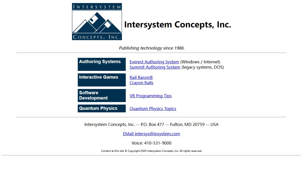 Intersystem Concepts, Inc.