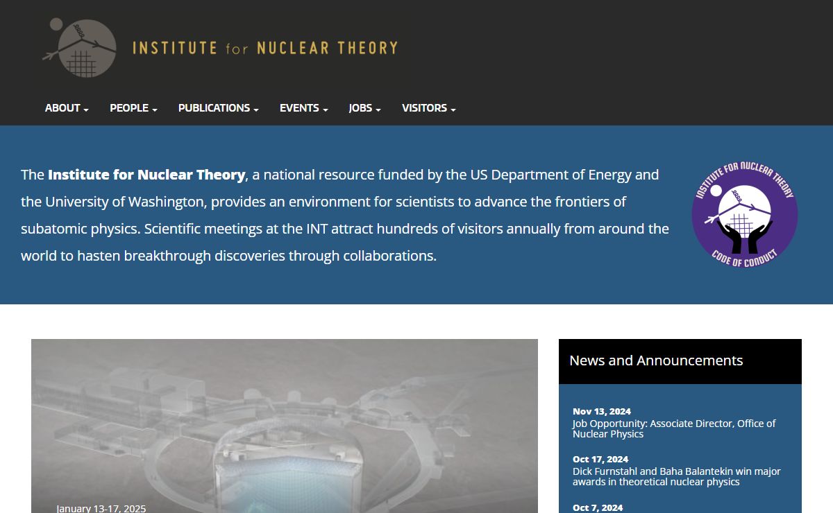 Welcome to the Institute for Nuclear Theory (INT) | Institute for Nuclear Theory (INT)
