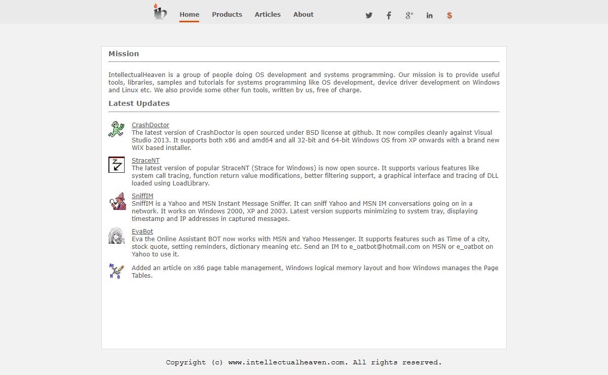 IntellectualHeaven Home Page