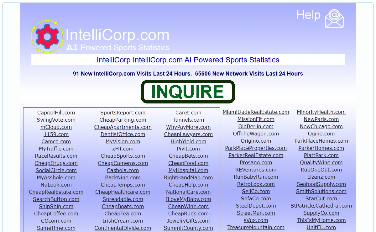 IntelliCorp IntelliCorp.com AI Powered Sports Statistics