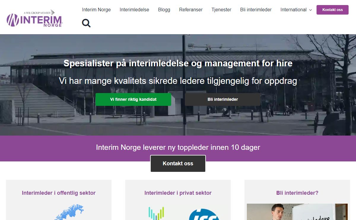 Spesialister på interimledelse - Kontakt Interim Norge