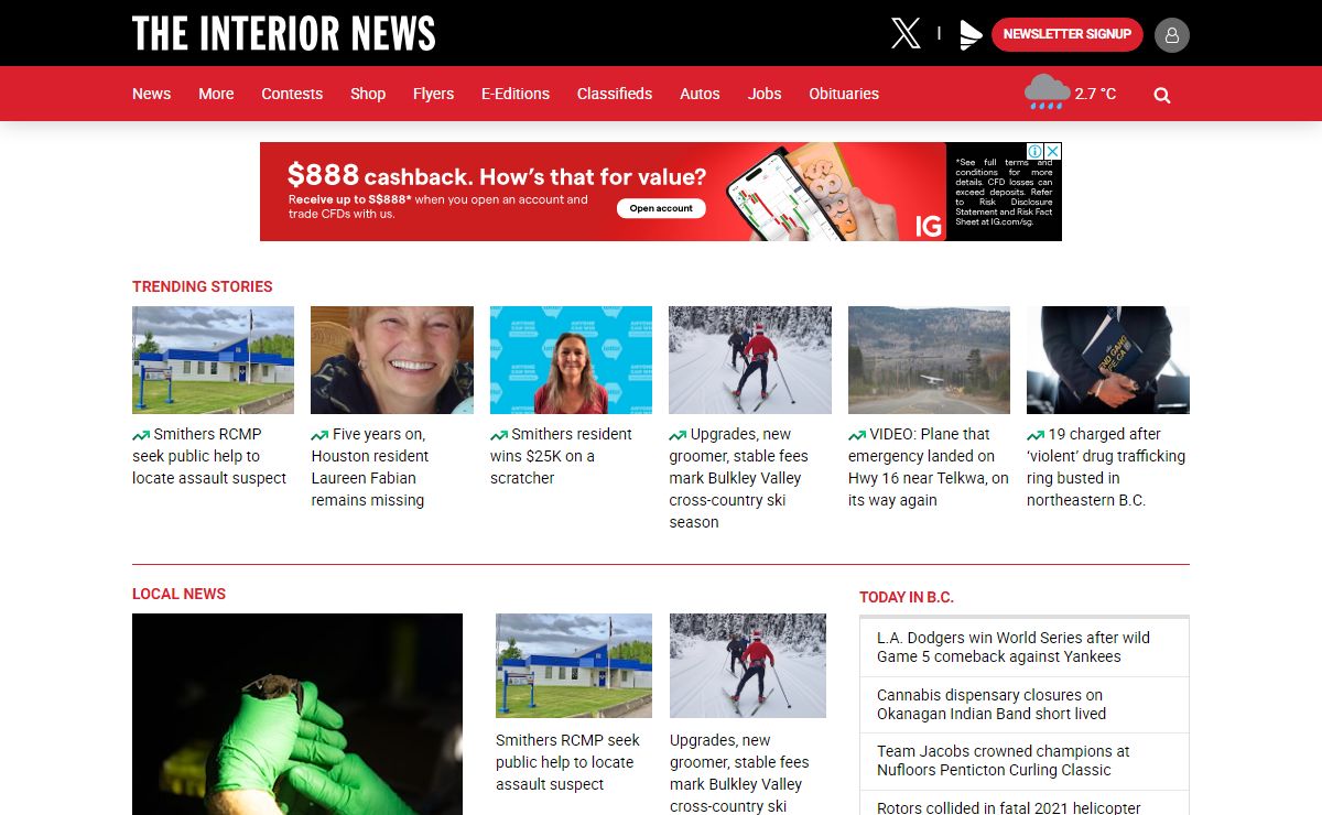 Welcome to The Interior News - The Smithers Interior News