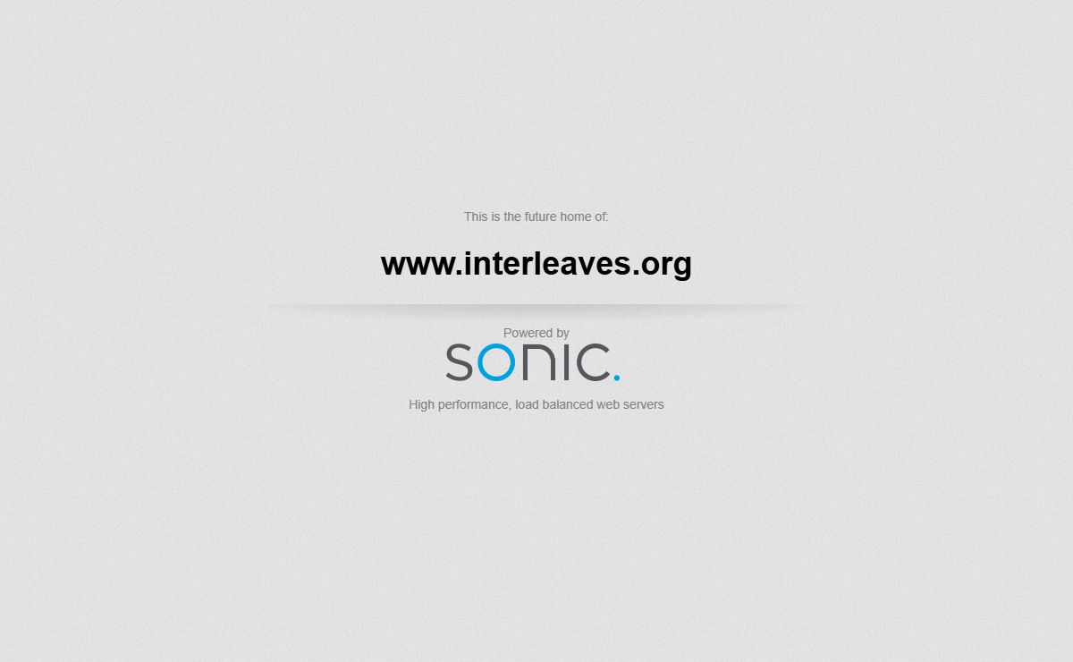 New Home Page for www.interleaves.org