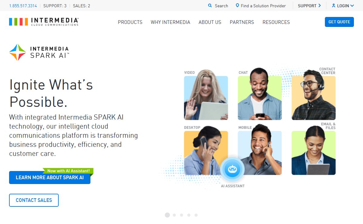 Intermedia | Unified Communications, business email, cloud voice, web/video/content sharing, file backup, identity and access management, security & 30 cloud services