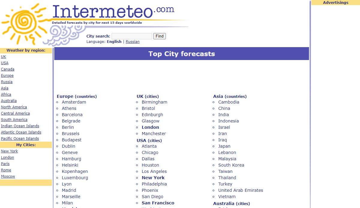 Intermeteo.com - Weather forecasts worldwide