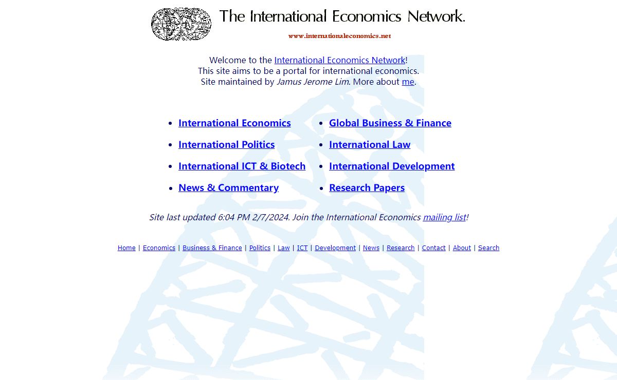 The International Economics Network
