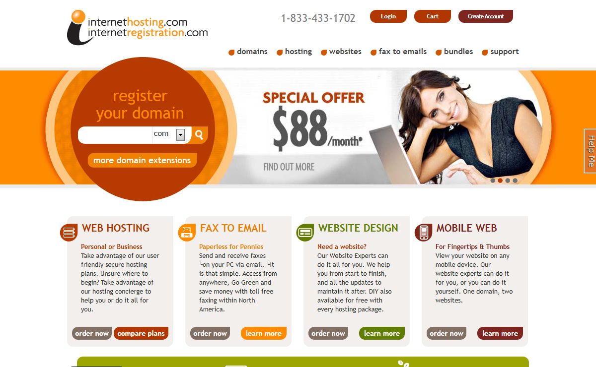 Internet Hosting.ca and Internet Registration.com providng web hosting and online solutions to the best businesses on the internet since 1997.