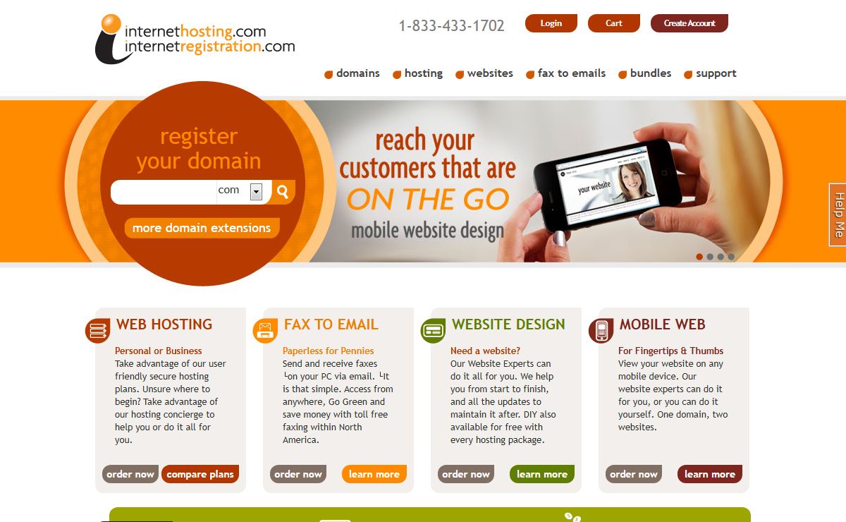 Internet Hosting.com and Internet Registration.com providing web hosting and online solutions to the best businesses on the internet since 1997.