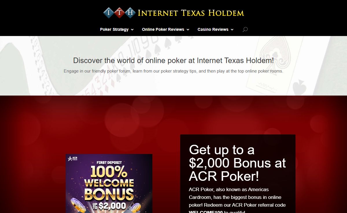 Internet Texas Holdem Poker Forum & Strategies Nov 2024