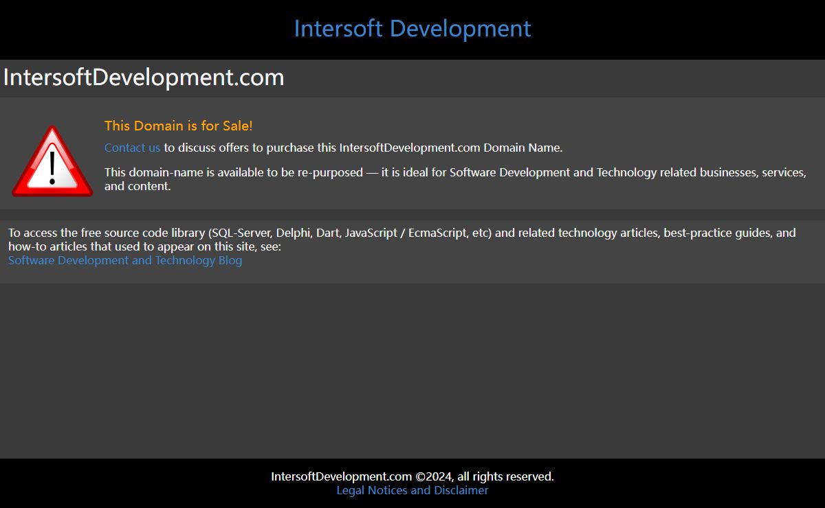 Consulting, Web Design, Custom Software, and Database Software Developers — Intersoft Development