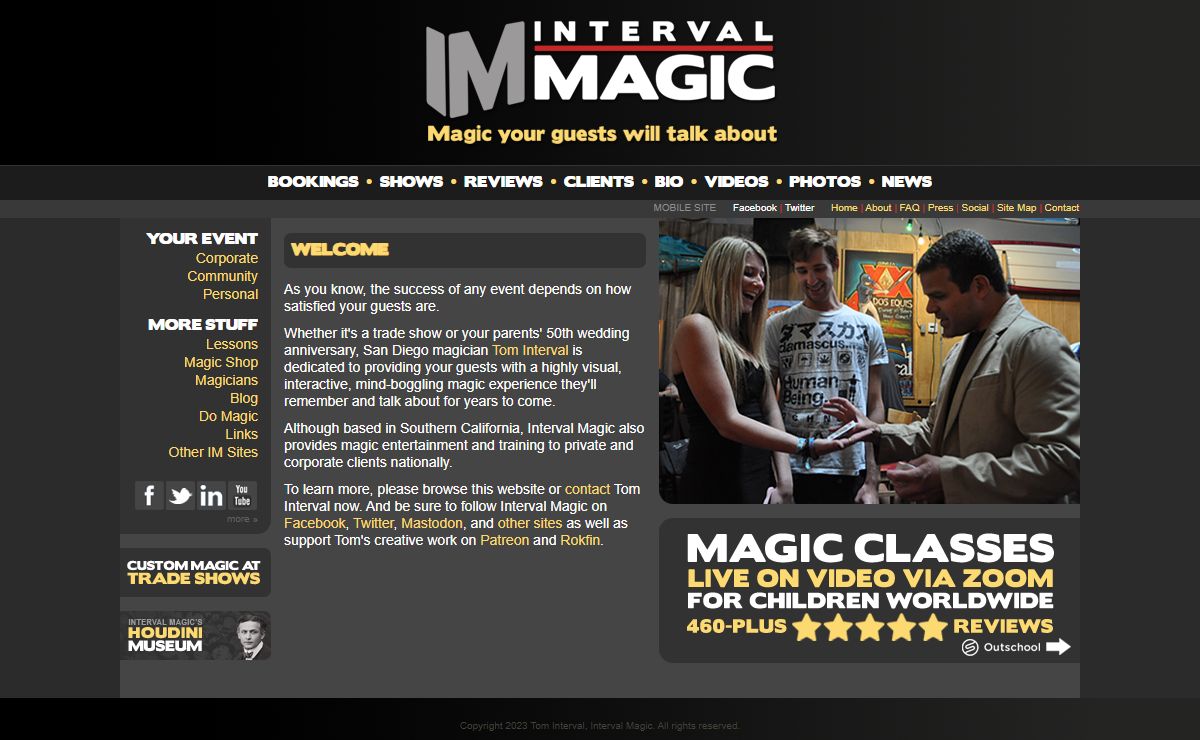 San Diego Magician Tom Interval, Corporate Events, Trade Shows
