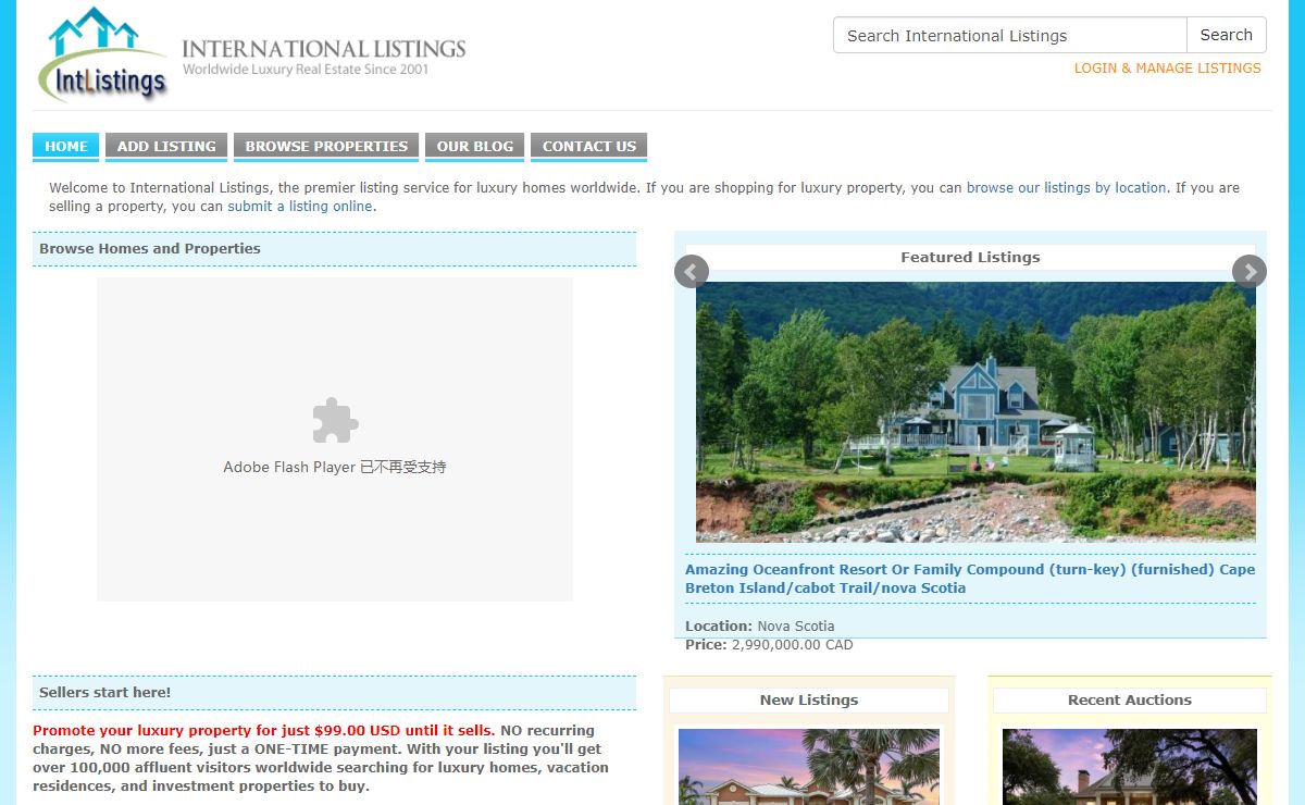 International Listings :: Advertise Luxury Homes For Sale and International Real Estate