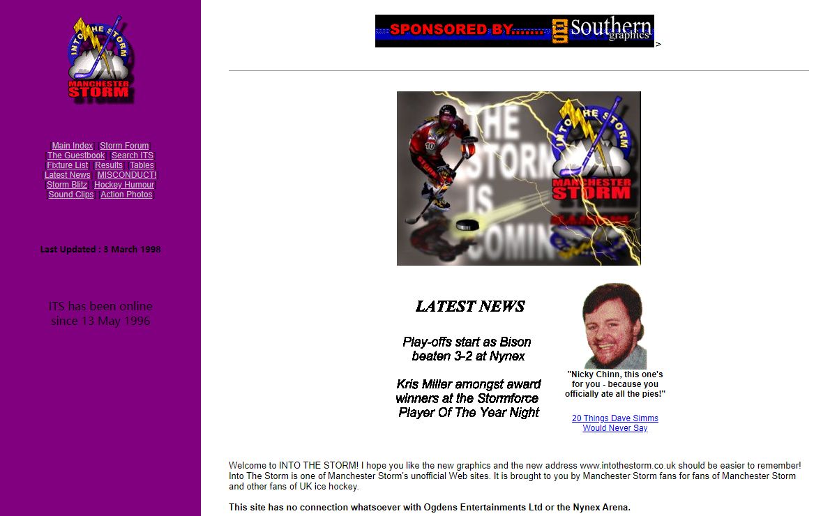 INTO THE STORM - The VOICE of the FANS of Manchester Storm