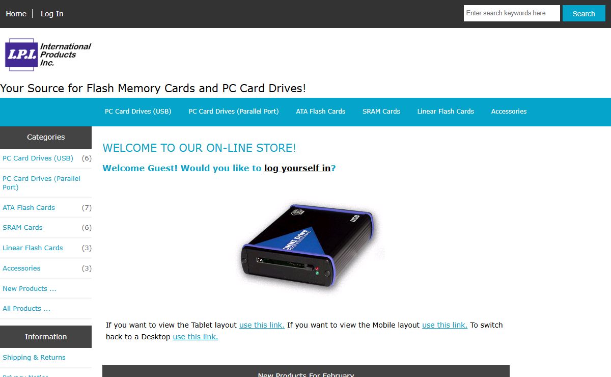 IPI-International Products Inc., PC CARD Drives