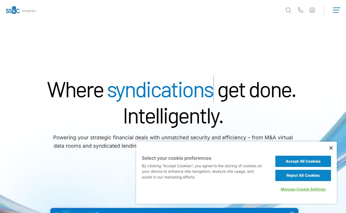 SS&C Intralinks for M&A, alternative investments and banking | Intralinks