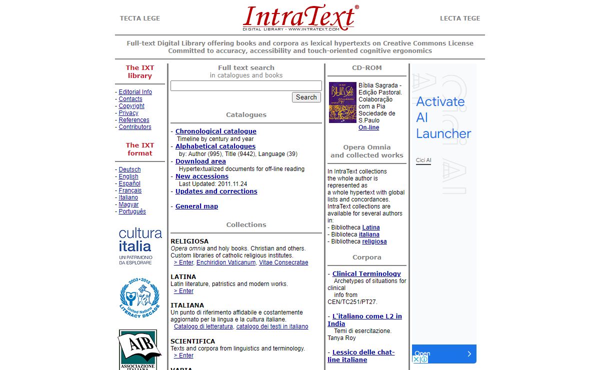 IntraText Digital Library