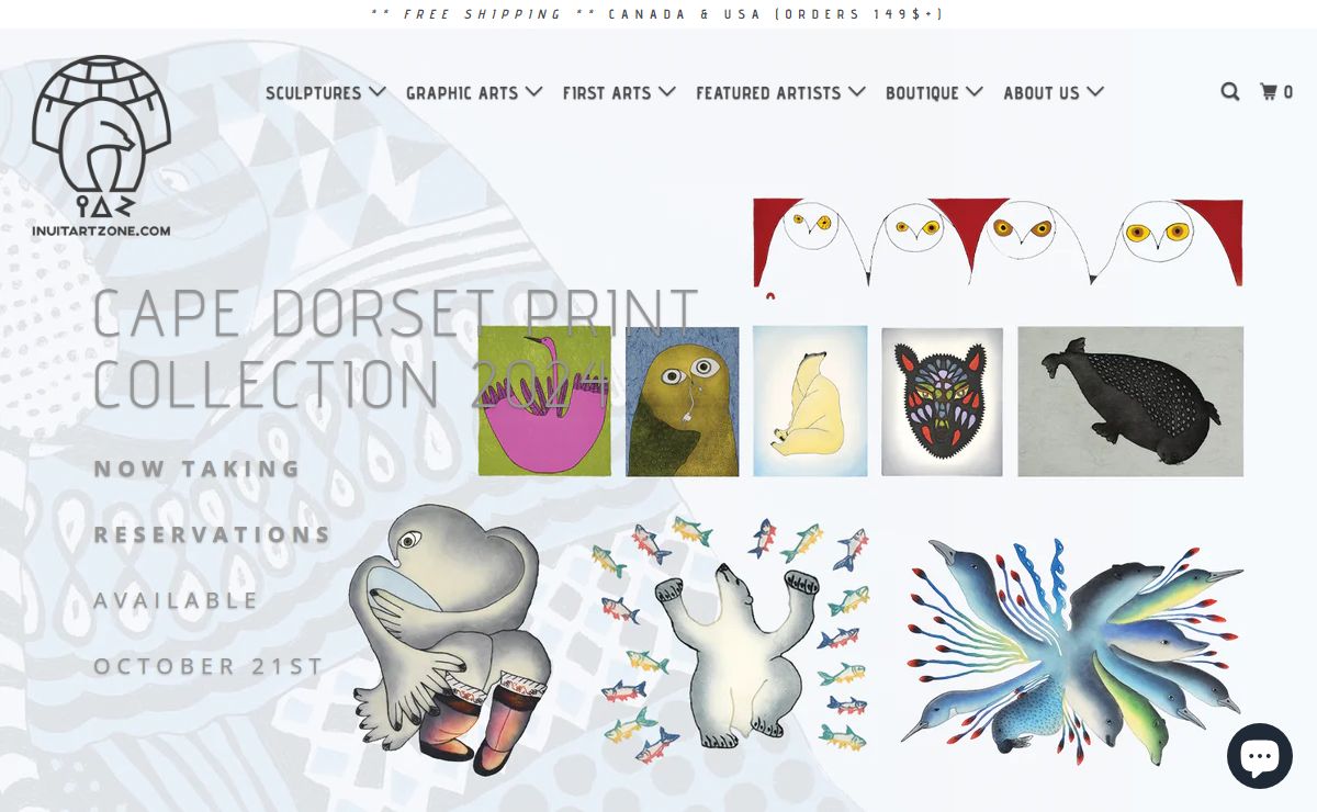Inuit art zone deals fine inuit art carvings and print in Quebec city