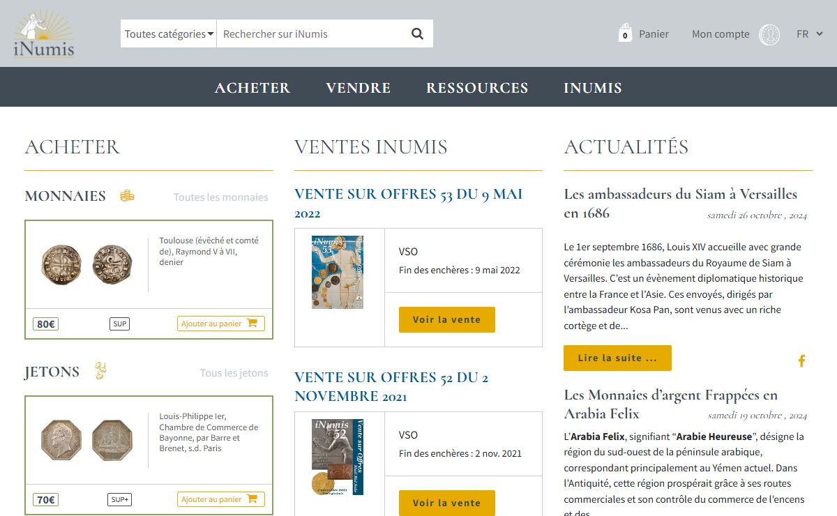 Votre boutique spécialisée en monnaies, médailles et jetons