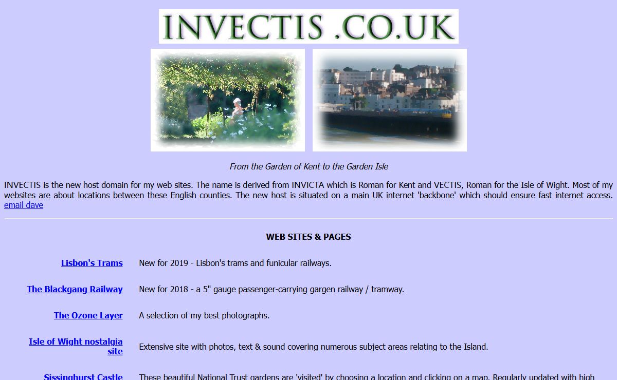 Invectis.co.uk - index of web sites