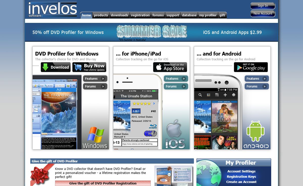 Invelos Software's DVD Profiler - DVD Collection Software for the DVD and Blu-ray Enthusiast