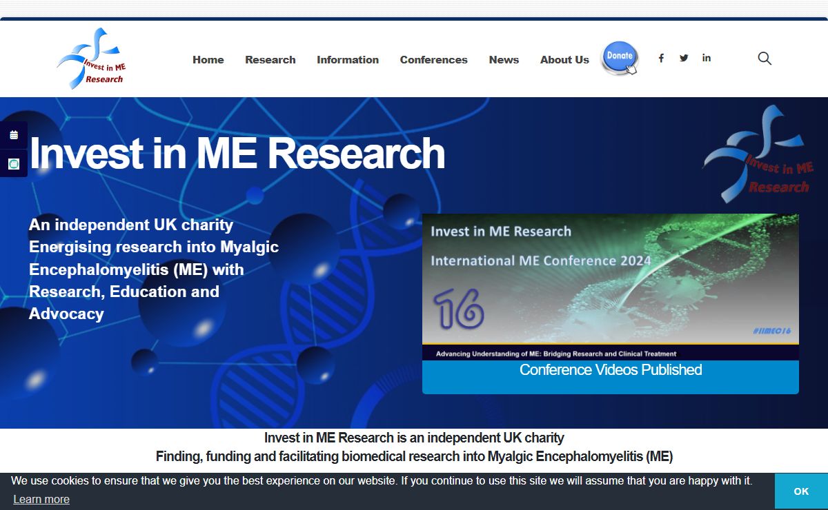 Invest in ME Research - Home page for UK Charity Invest in ME Research
