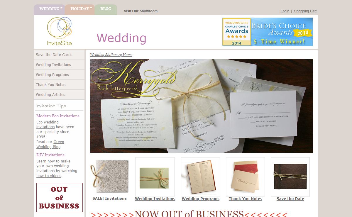 Wedding Invitations, Wedding Programs and Save The Date Cards | Invitesite